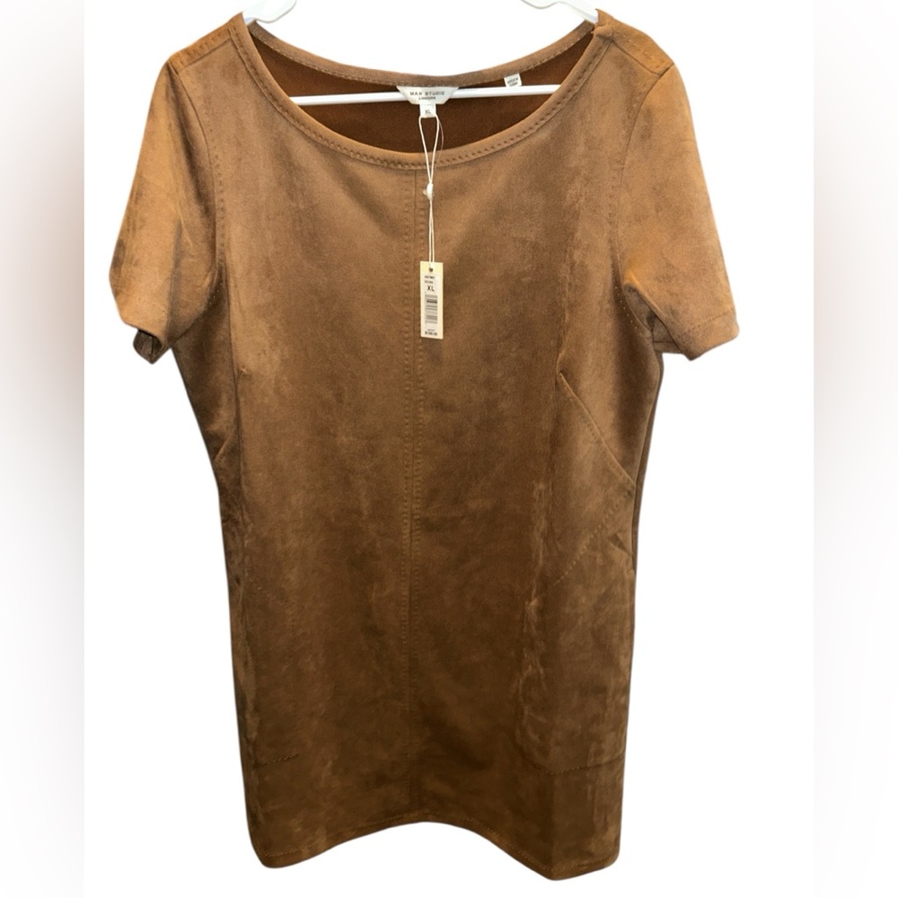 Nee Max Studio Brown Suede Women's Dress